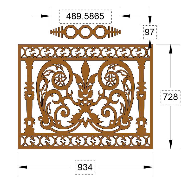 lan can đẹp,thiết kế lan can,lan can dxf,Mẫu lan can CNC đẹp